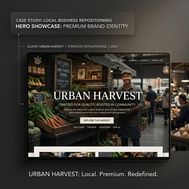 Featured case study — premium local business repositioning